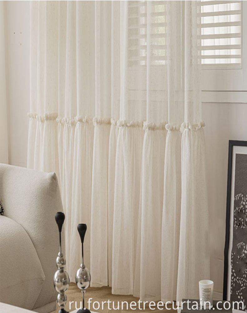 flax tulle sheer curtains